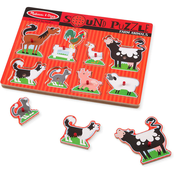 Farm Animals Sound Puzzle - 8pc - Brain Spice