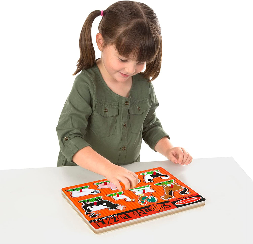 Farm Animals Sound Puzzle - 8pc - Brain Spice