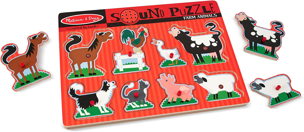 Farm Animals Sound Puzzle - 8pc - Brain Spice