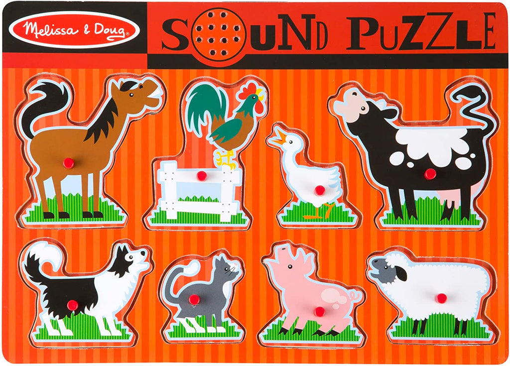 Farm Animals Sound Puzzle - 8pc - Brain Spice