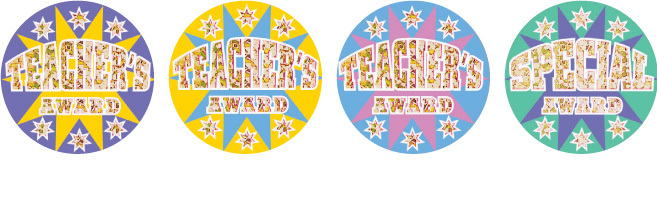 Teachers Award 29mm - Laser Stickers - Brain Spice