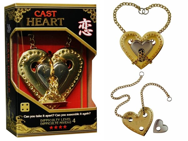 Heart L4 - Huzzle Cast Puzzle - Brain Spice