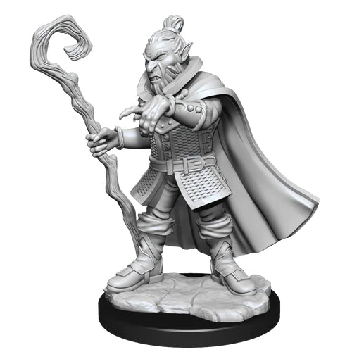 D&D Critical Role Unpainted Miniatures - Hobgoblin Wizard and Druid Male - Brain Spice