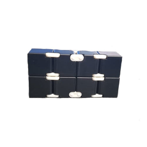 Infinity Cube - Black and White Plastic - Brain Spice
