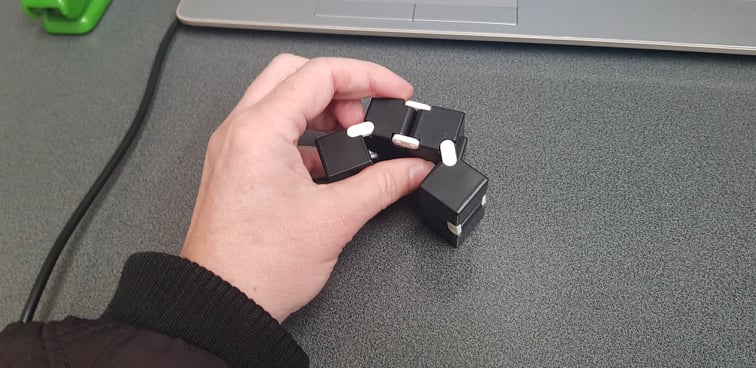 Infinity Cube - Black and White Plastic - Brain Spice