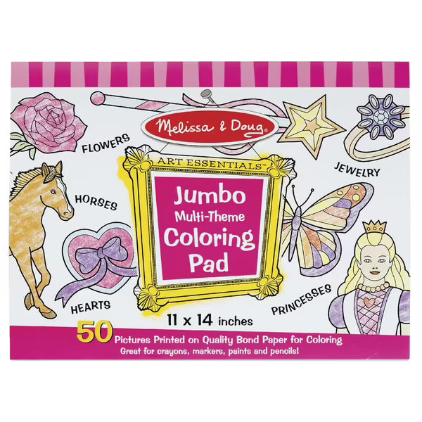 Jumbo Colouring Pad - Pink - Brain Spice