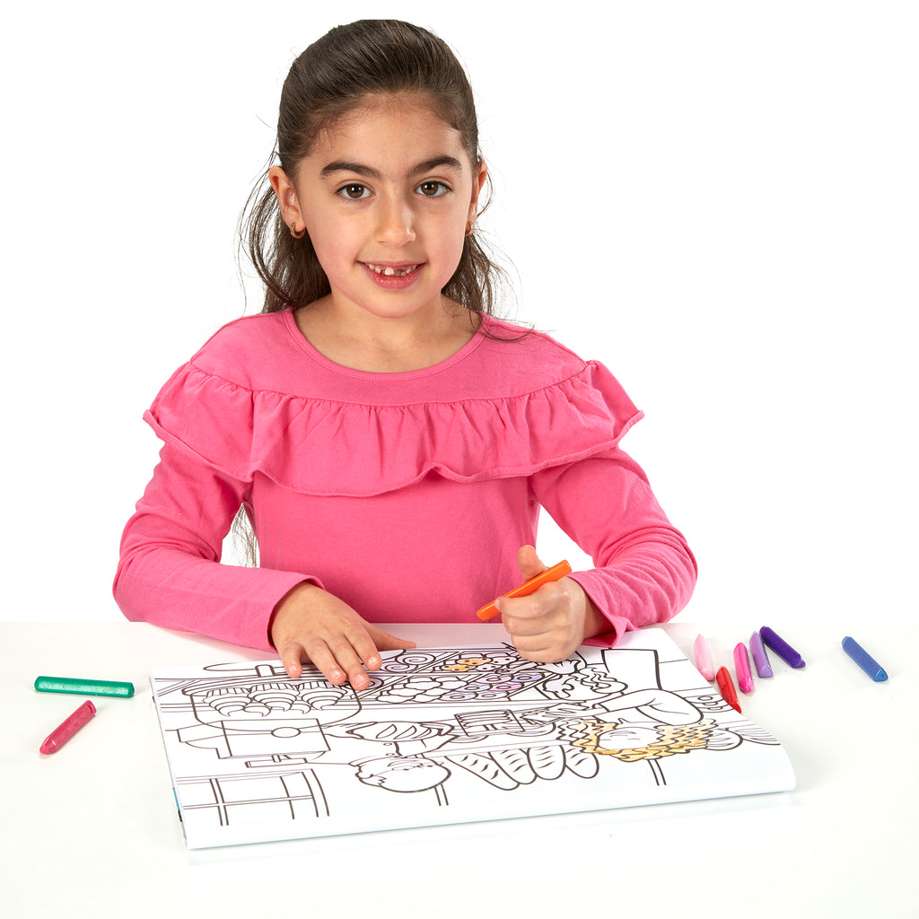 Jumbo Colouring Pad - Town - Brain Spice