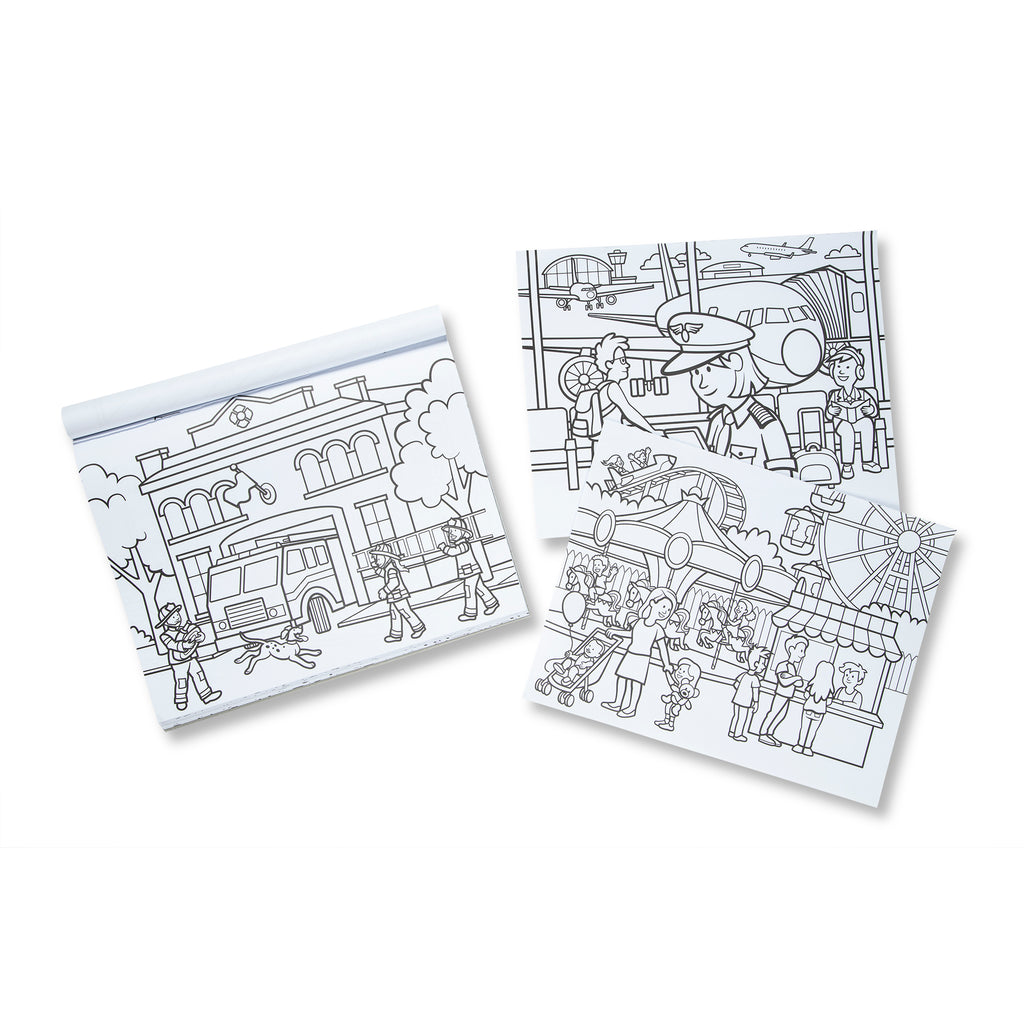 Jumbo Colouring Pad - Town - Brain Spice