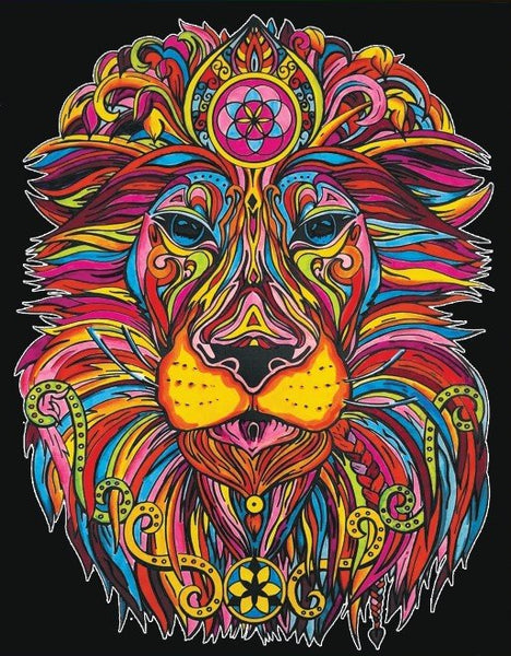 Illuminated Lion - Large Poster