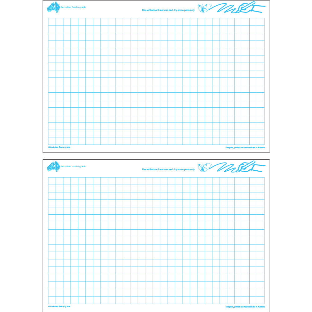 Magnetic Teaching Sheets - 2cm Graph (Pack of 2) - Brain Spice