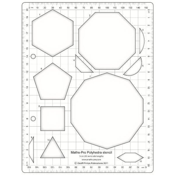 Maths-Pro Polyhedra Stencil - Brain Spice
