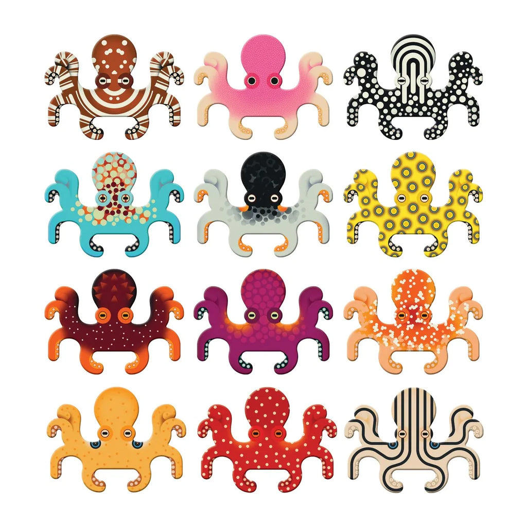 Octopuses Shaped Memory Match Game - Brain Spice