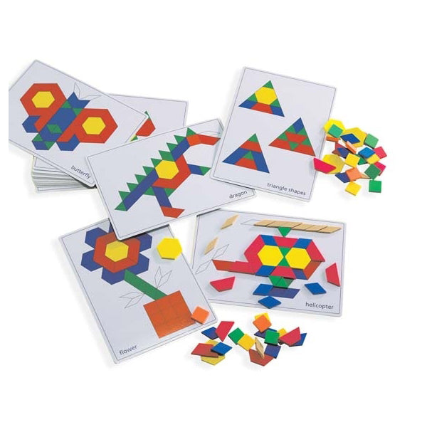 Pattern Blocks Picture Card Set - 250X300mm - Brain Spice