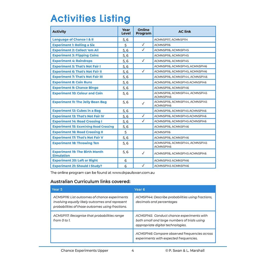 Probability Chance Experiments - Brain Spice