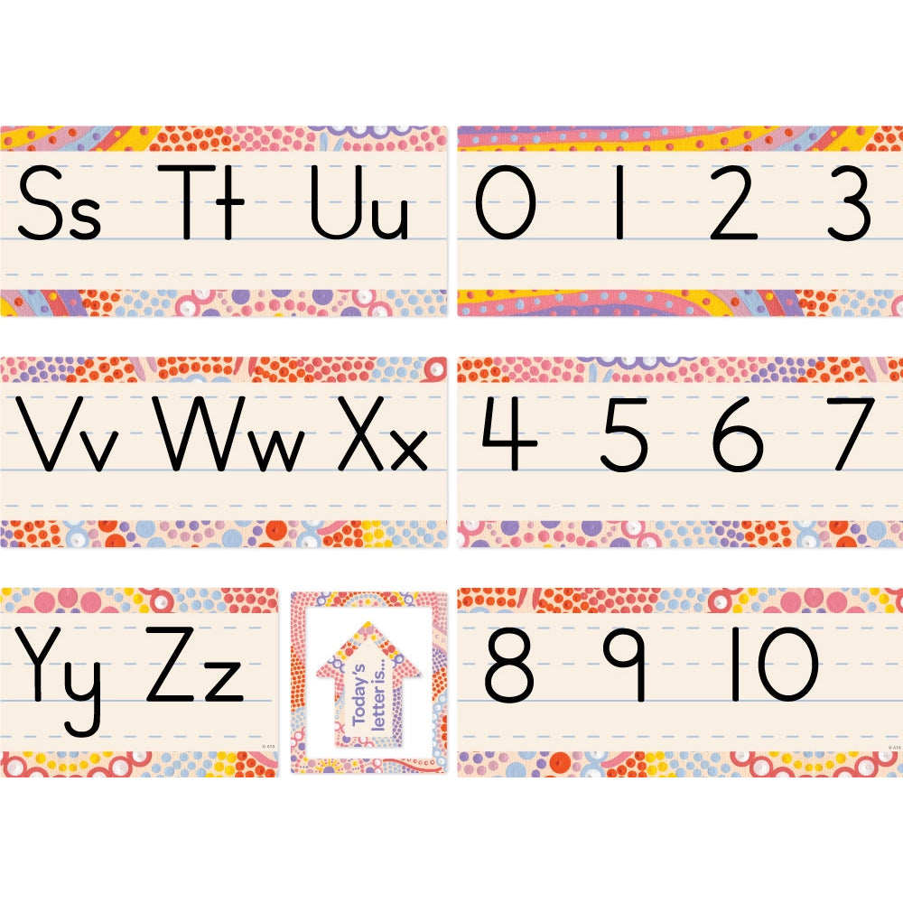 Rainbow Dreaming - Alphabet Line Bulletin Board Set - Brain Spice