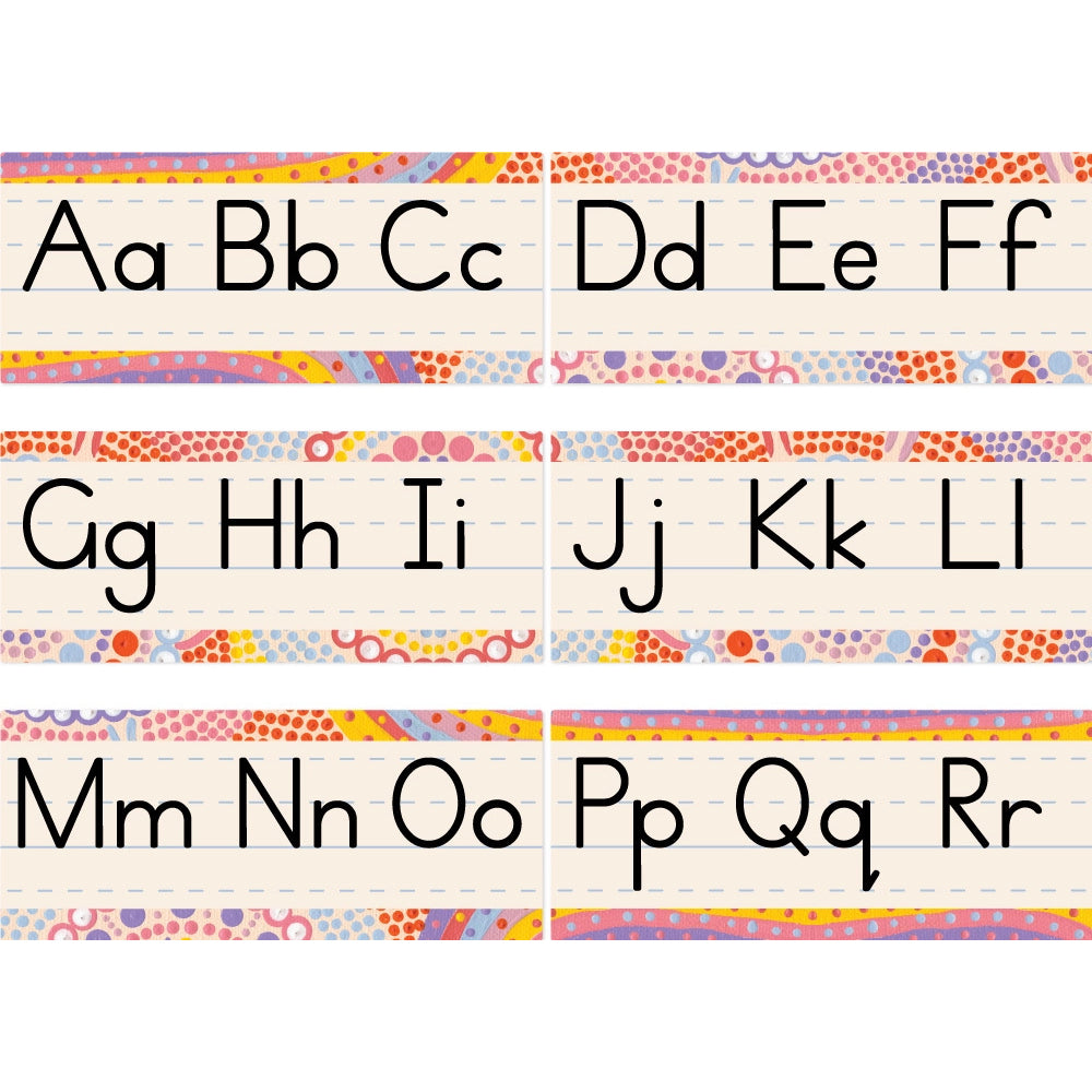 Rainbow Dreaming - Alphabet Line Bulletin Board Set - Brain Spice