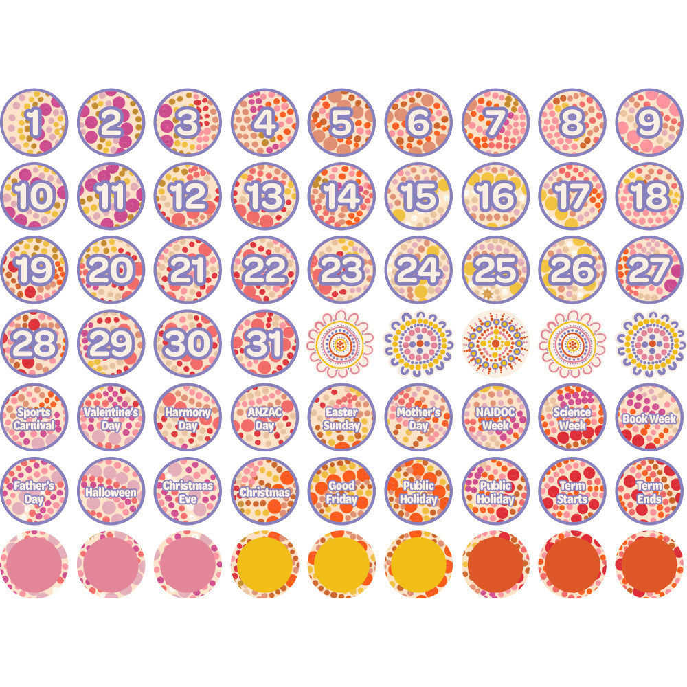 Rainbow Dreaming - Calendar Bulletin Board Set - Brain Spice