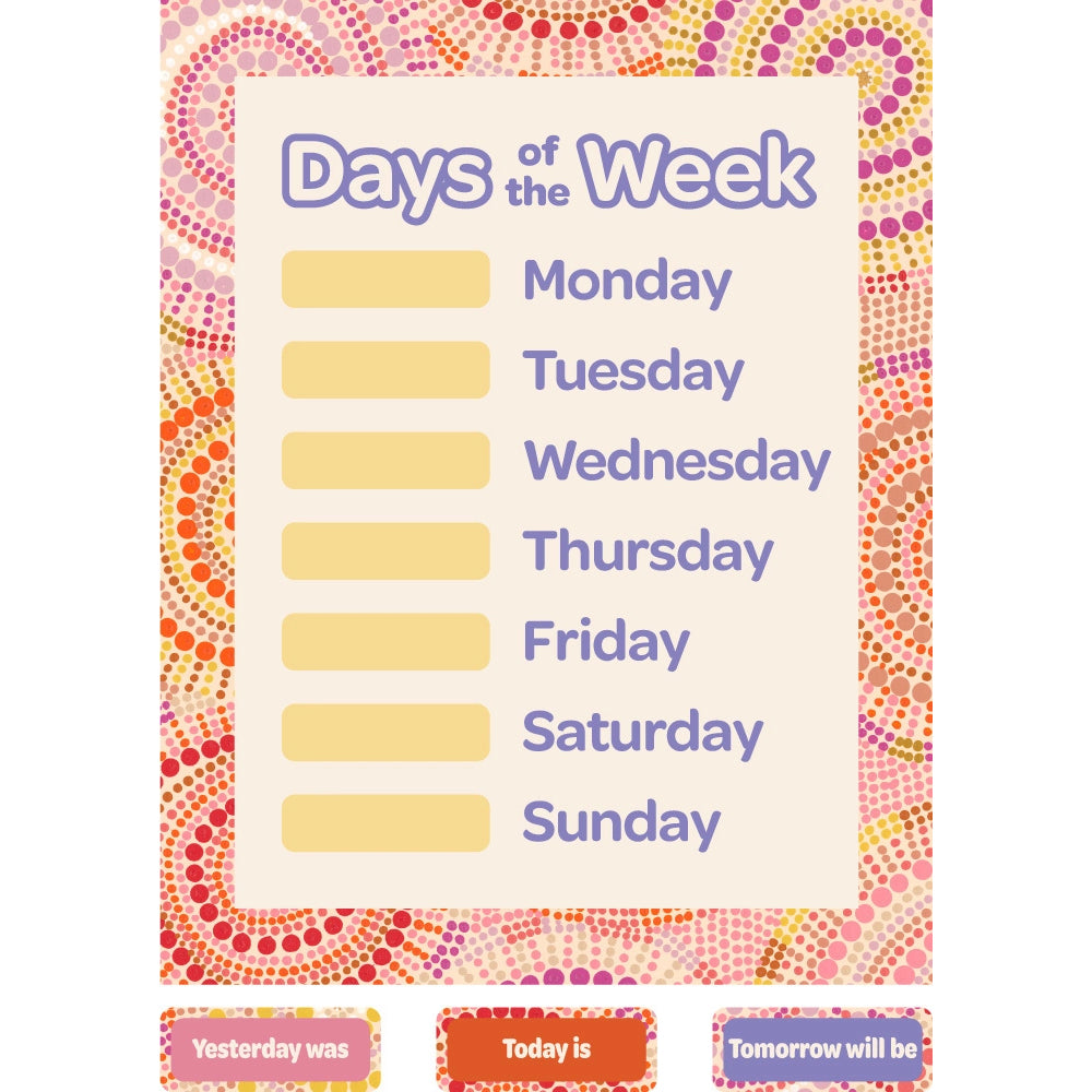 Rainbow Dreaming - Calendar Bulletin Board Set - Brain Spice