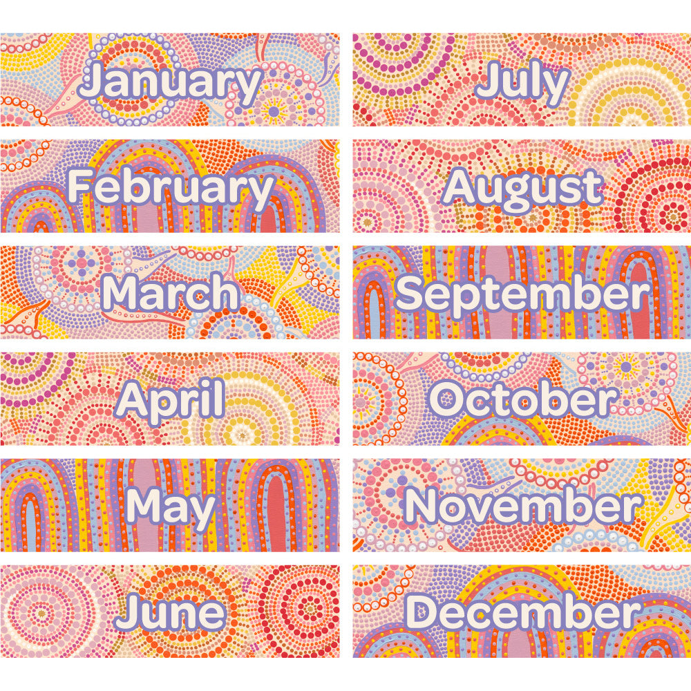 Rainbow Dreaming - Calendar Bulletin Board Set - Brain Spice