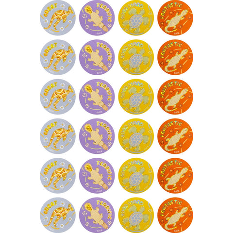Rainbow Dreaming - (Holographic) Gold Foil Merit Stickers (Pack of 72) - Brain Spice