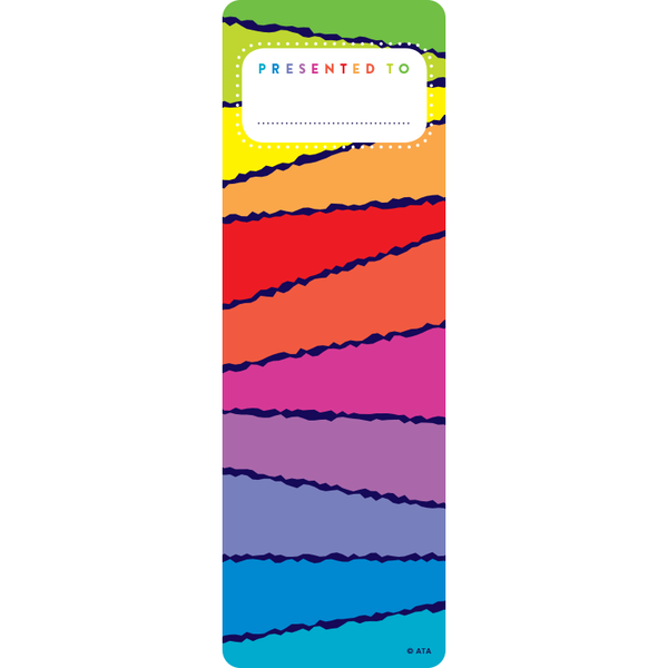 Rainbow Stripes Bookmarks (pack of 35) - Brain Spice