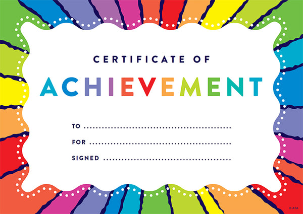 Rainbow Stripes - Certificates (pack of 20) - Brain Spice