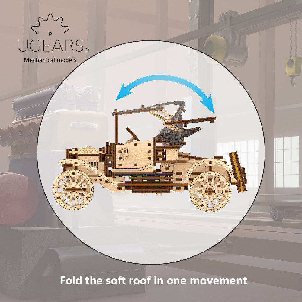 Retro Car UGR-T - uGears - Brain Spice