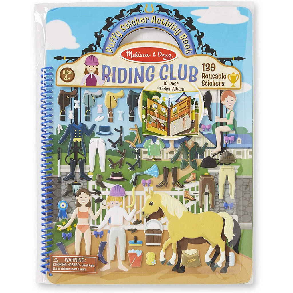 Reusable Puffy Sticker Deluxe - Riding Club - Brain Spice