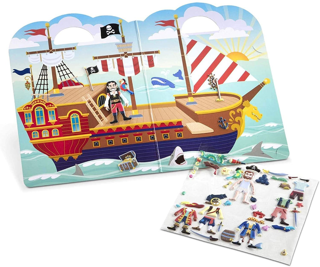 Reusable Puffy Sticker Play Set - Pirate - Brain Spice