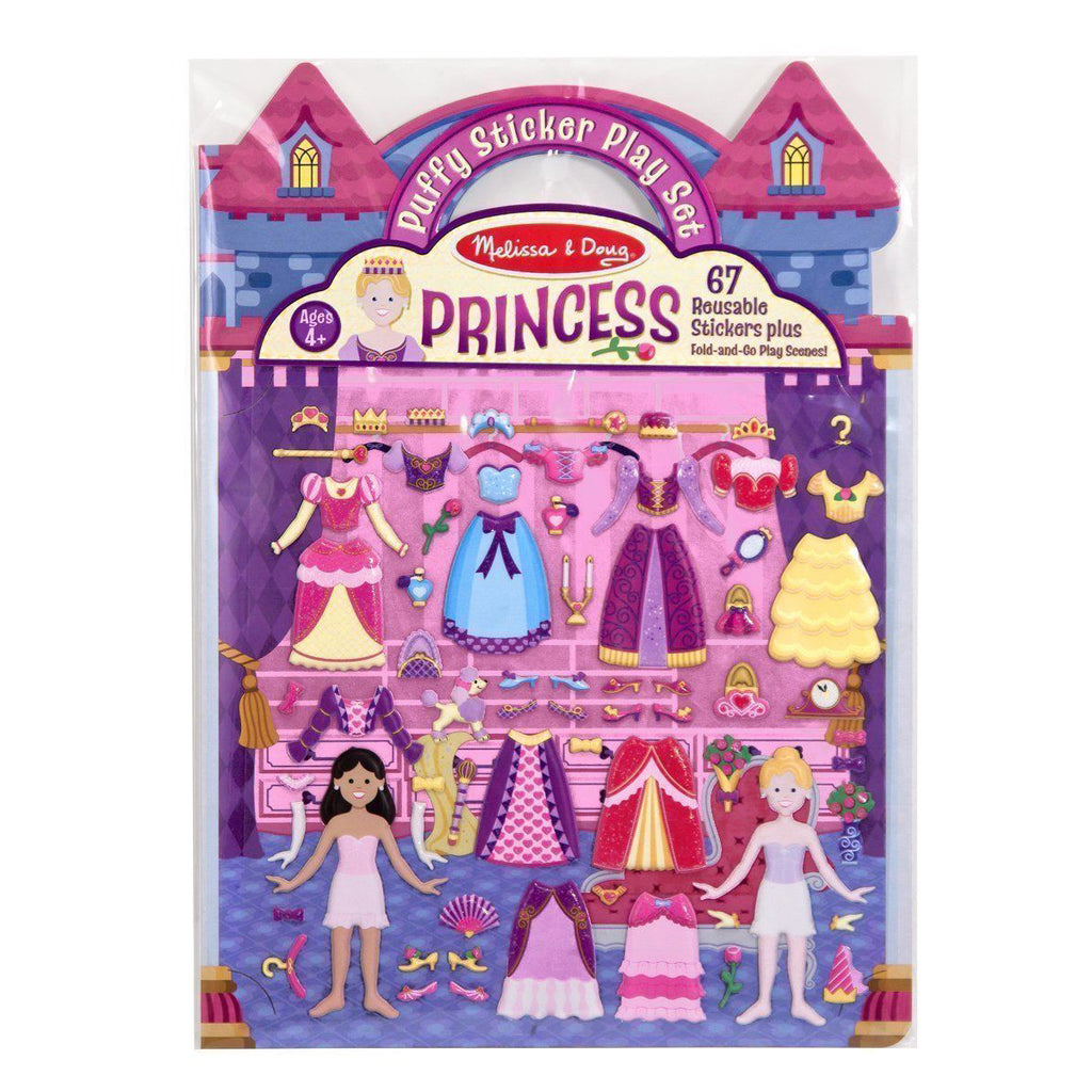 Reusable Puffy Sticker Play Set - Princess - Brain Spice