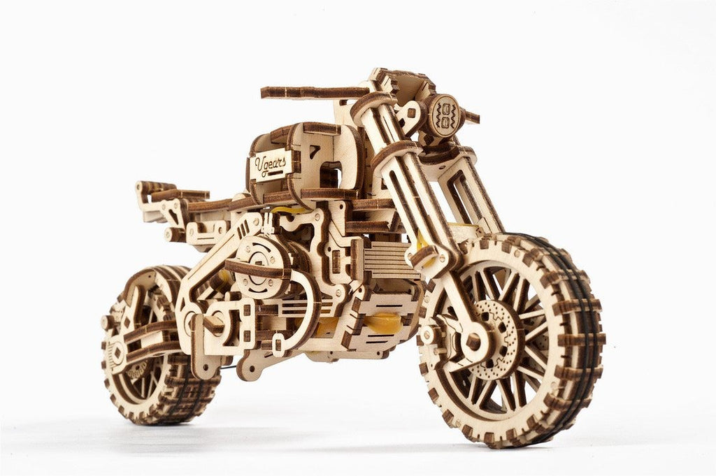 Scrambler UGR-10 with Sidecar - uGears - Brain Spice