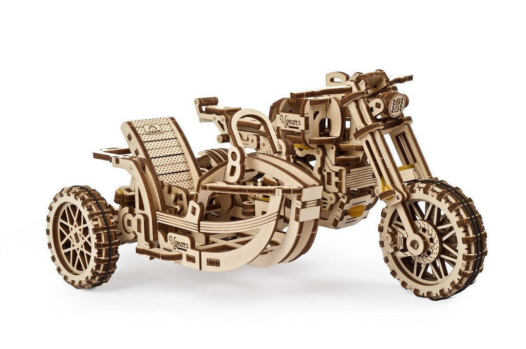 Scrambler UGR-10 with Sidecar - uGears - Brain Spice