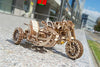 Scrambler UGR-10 with Sidecar - uGears - Brain Spice