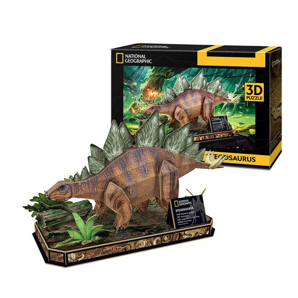 Stegosaurus 3D Puzzle - 62pc - National Geographic - Brain Spice
