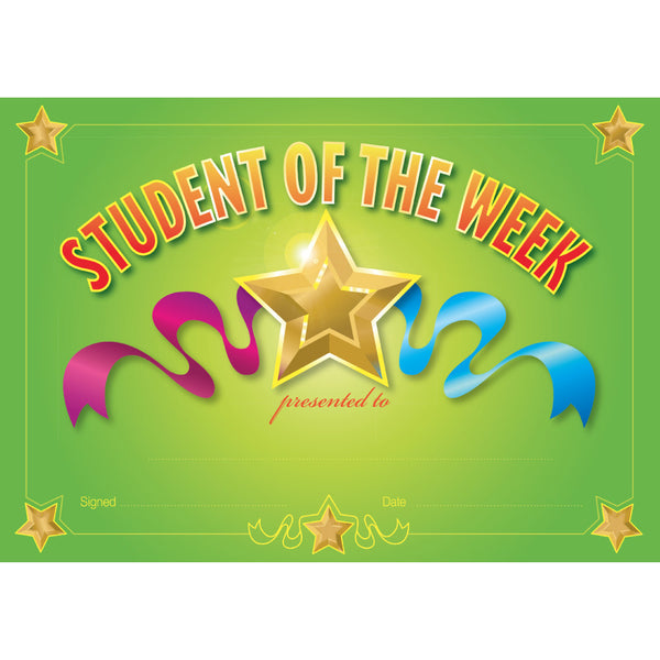 Student of the Week (20 CARD Certificates) - Brain Spice