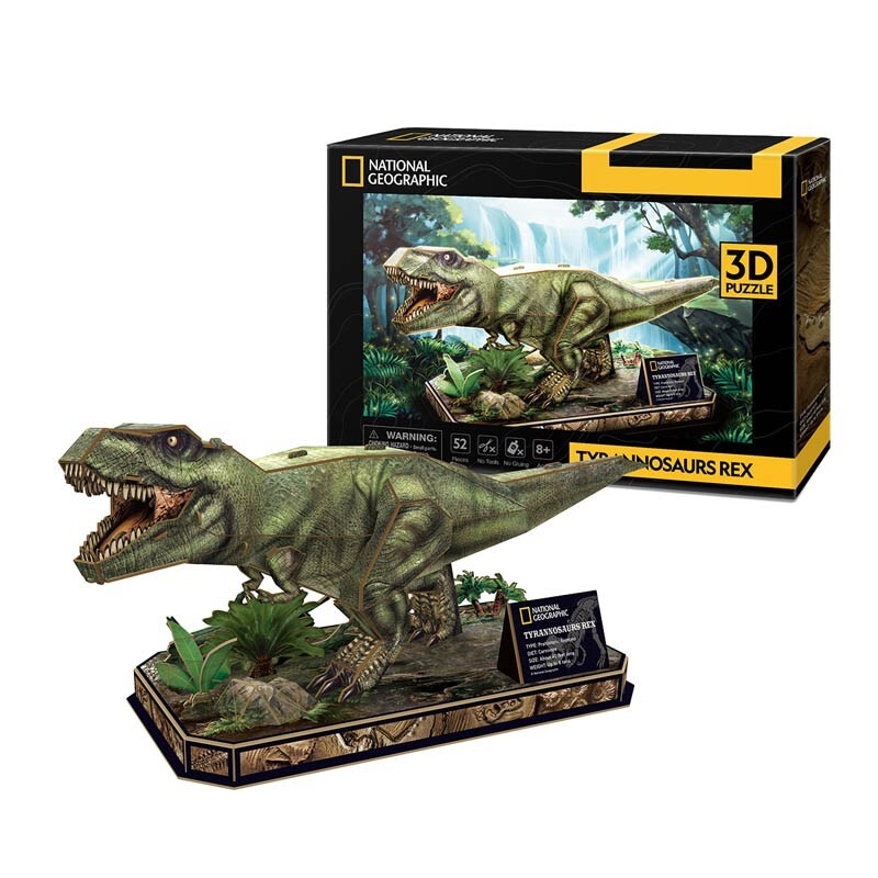Tyrannosaurus Rex 3D Puzzle - 52pc - National Geographic - Brain Spice