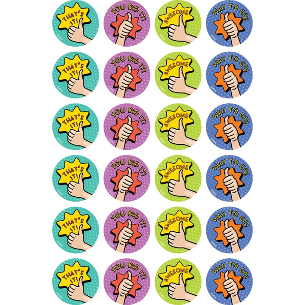 Thumbs Up - Merit Stickers (Pack of 96) - Brain Spice