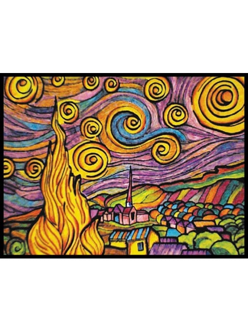Starry Night van Gogh - Large Poster - Brain Spice