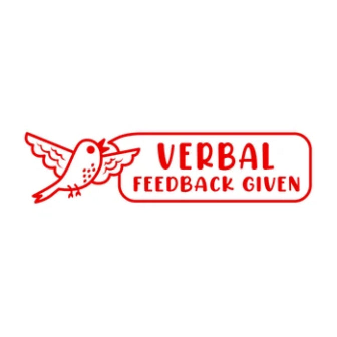 Verbal Feedback Given - Teacher Stamp - Brain Spice