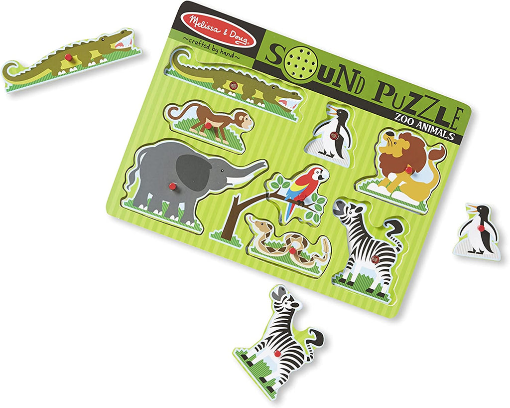 Zoo Animals Sound Puzzle - 8pc - Brain Spice