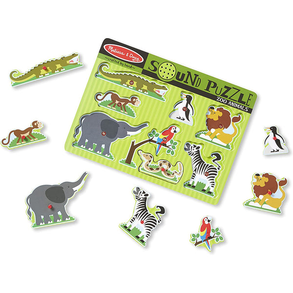 Zoo Animals Sound Puzzle - 8pc - Brain Spice