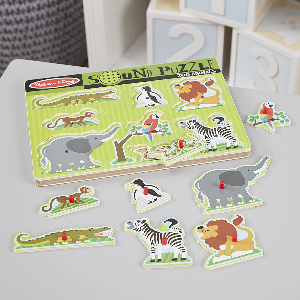 Zoo Animals Sound Puzzle - 8pc - Brain Spice