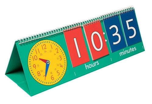 Analogue and Digital Clock Flip Chart - Large - Brain Spice