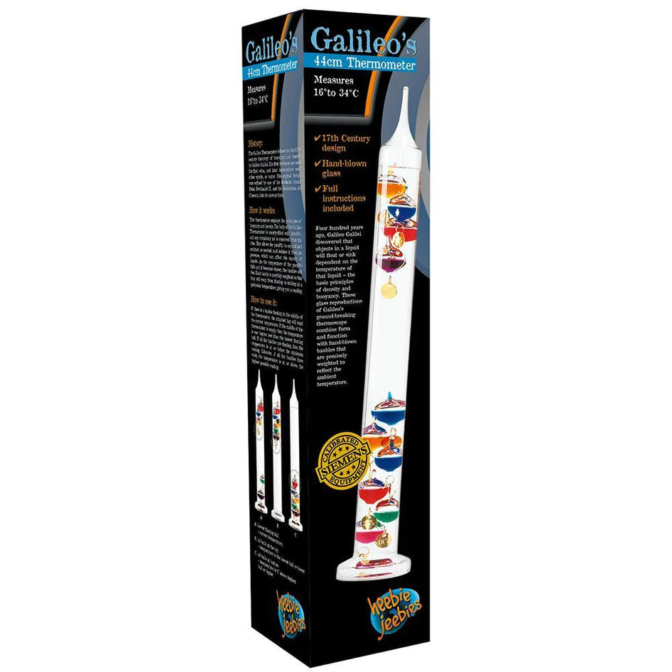 Galileo Thermometer - 16-34 degC 44cm - Brain Spice
