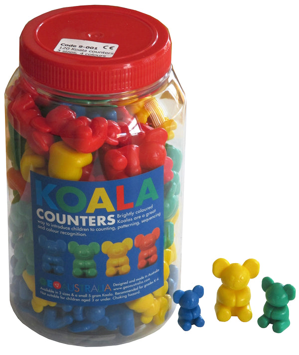 Jar of Koala Counters Multi-Size 120 pcs - Brain Spice