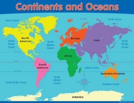 Continents and Oceans - Brain Spice