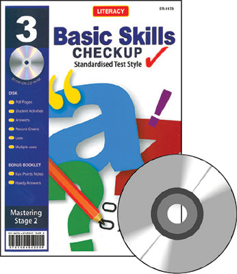 Year 3 Literacy Basic Skills Checkup - Booklet and CD - Brain Spice