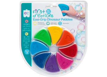 Dinosaur Pebble Crayons pk8 - Easi-Grip - First Creations - Brain Spice