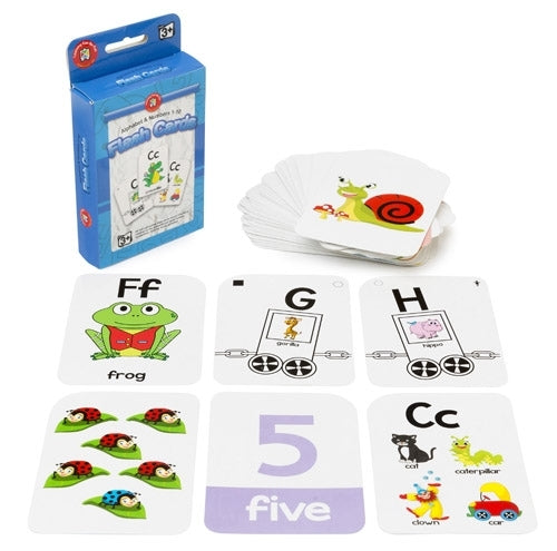 Flash Cards - Alphabet and Numbers 1 to 10 - Brain Spice