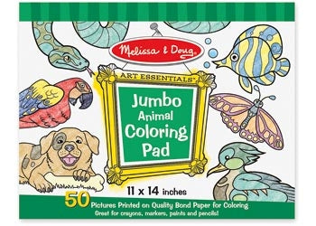 Jumbo Colouring Pad - Animals - Brain Spice